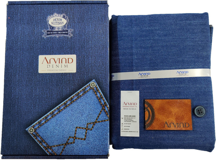 Arvind Denim Blend Self Design Trouser 