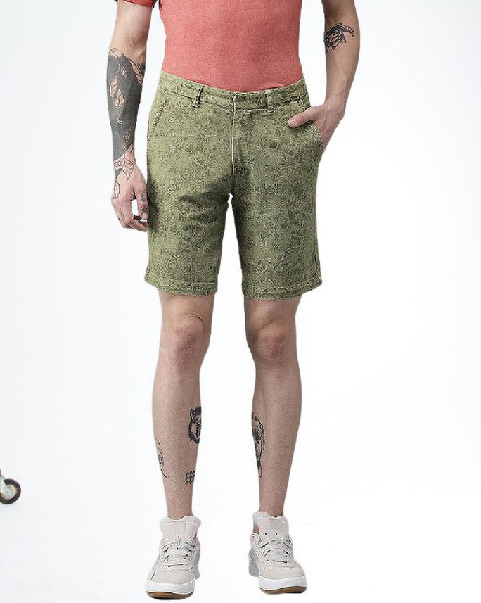 Online mart Printed Men Denim Green 