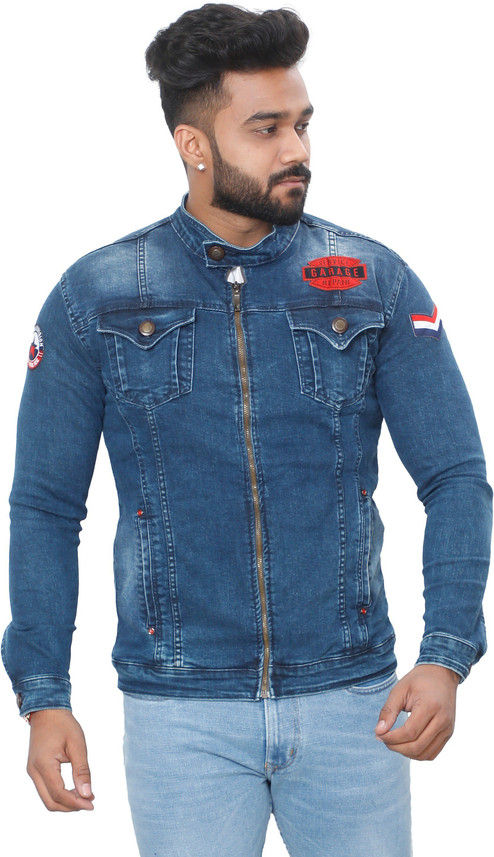 Men Denim Jacket - Buy white apple jns 