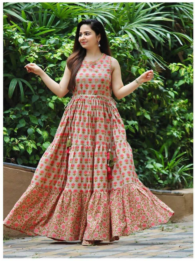 ADARSHA Women Printed Anarkali Kurta 