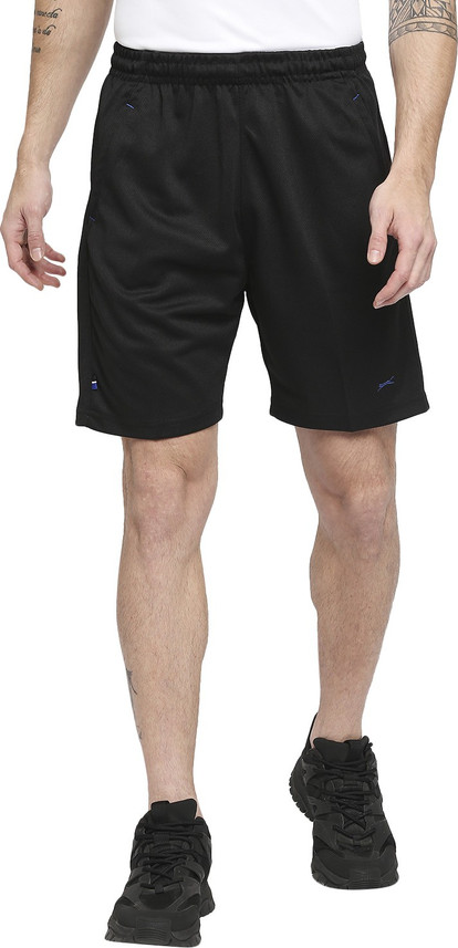 BLACK PANTHER Solid Men Black Sports 