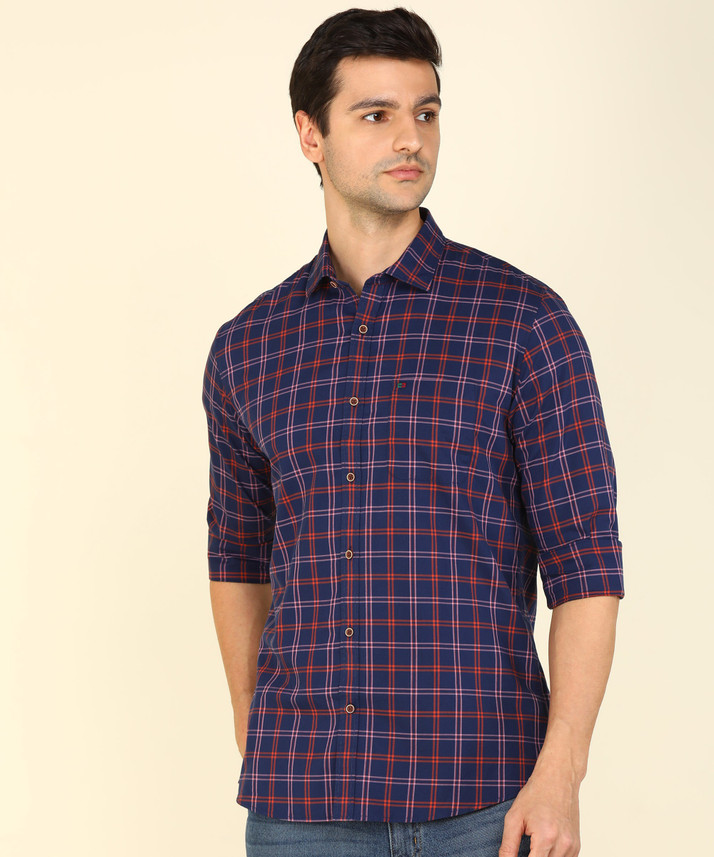PETER ENGLAND Men Checkered Casual Dark 