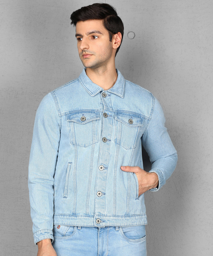 Full Sleeve Washed Men Denim Jacket 