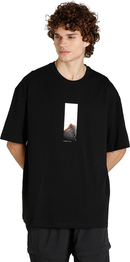 PUMA Graphic Print Men Round Neck Black 