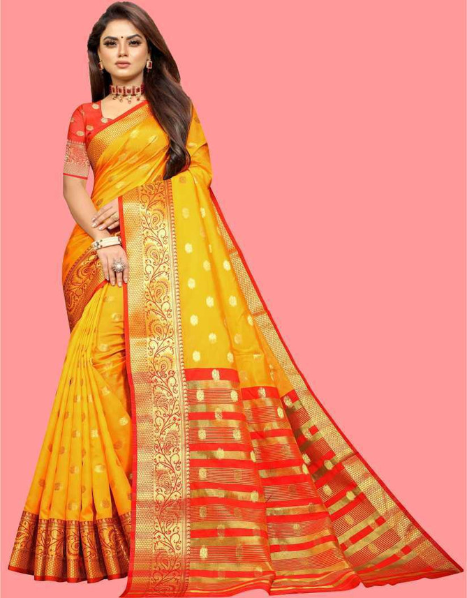 Beautiful Indian Ethnic Temple Border Handloom Art Silk Saree Sari Green 