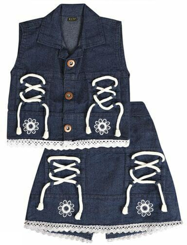 DSW Baby Girls Denim Shirt Style Top 