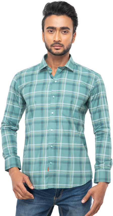 George Leo Men Checkered Casual Light 