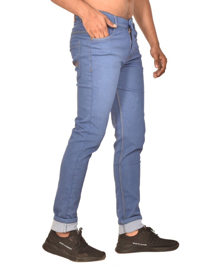 lzard slim men light blue jeans