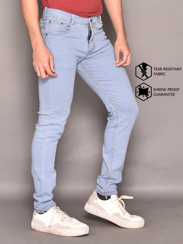 Buy Lzard Slim Men Light Blue Jeans 