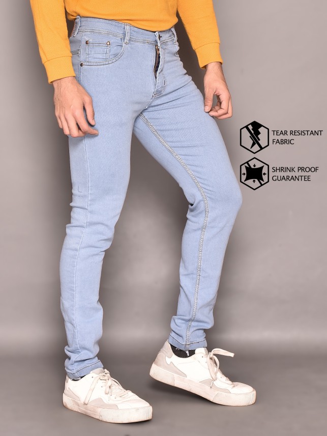 lzard slim men light blue jeans