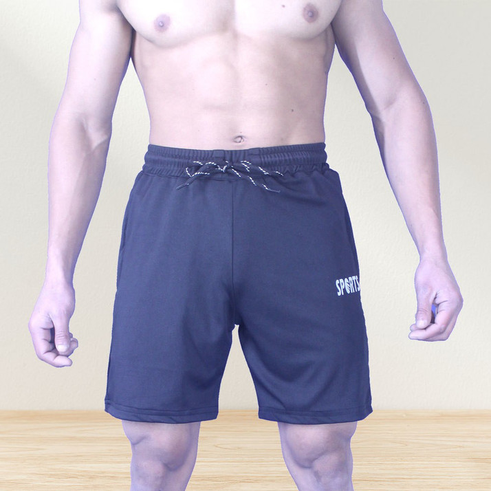 BELAX Solid Men Black Sports Shorts 