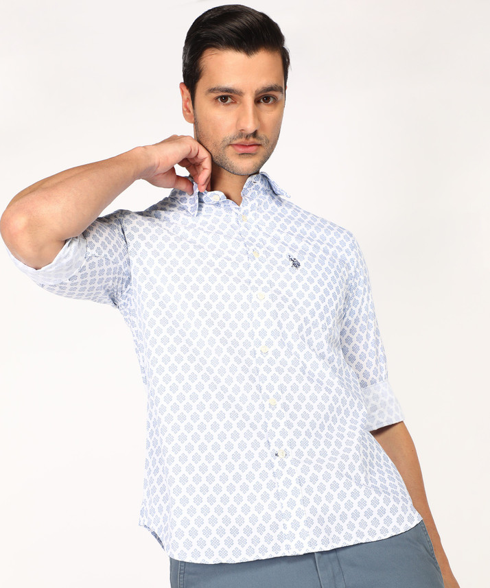 U.S. POLO ASSN. Men Printed Casual Blue 