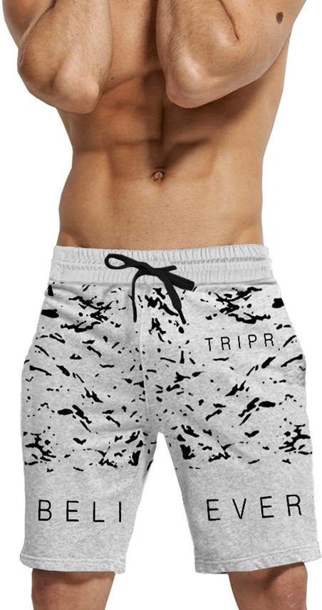 TRIPR Printed Men Grey Regular Shorts 