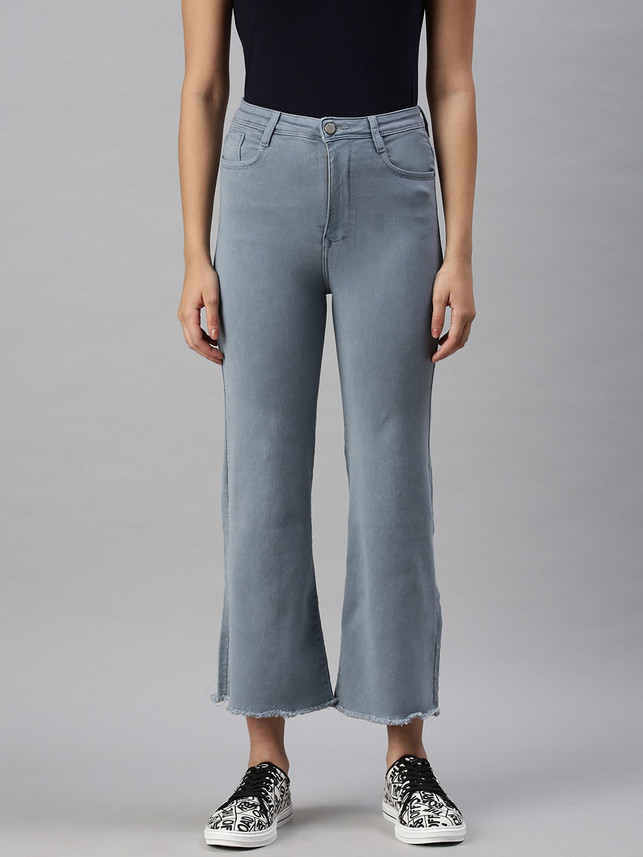 Showoff Flared Women Grey Jeans - Buy 