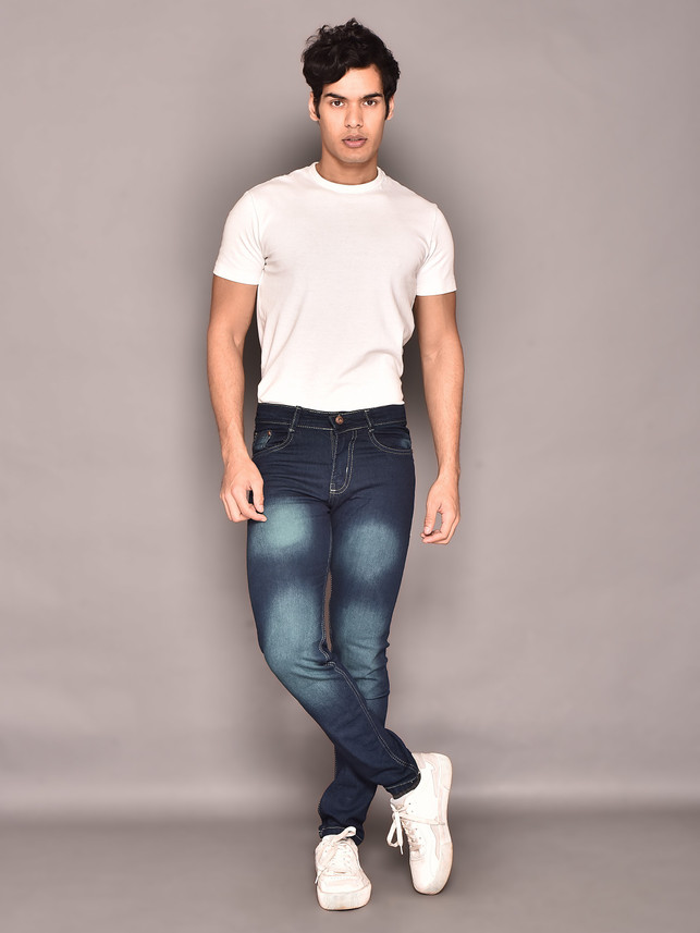 Lzard Slim Men Dark Blue Jeans - Buy 