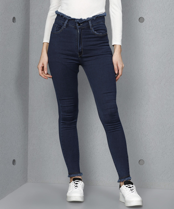 Flipkart Skinny Women Dark Blue Jeans 
