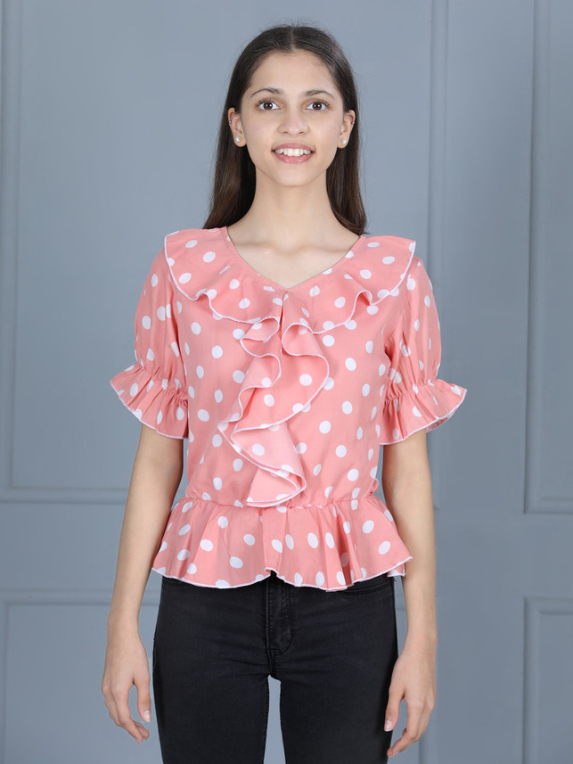 CUTIEKINS Girls Casual Polyester Peplum 
