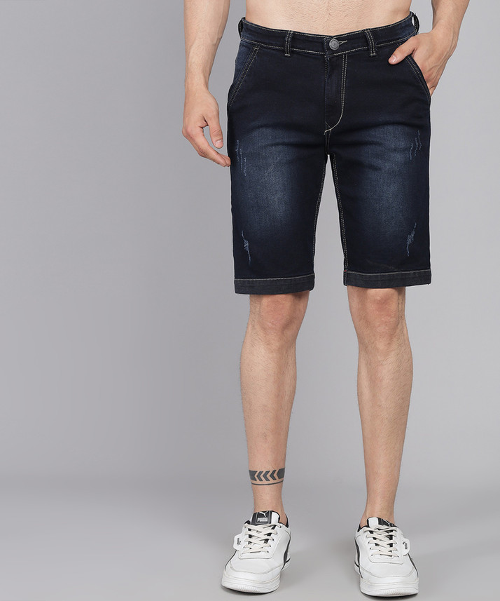 STUDIO NEXX Washed Men Dark Blue Denim 