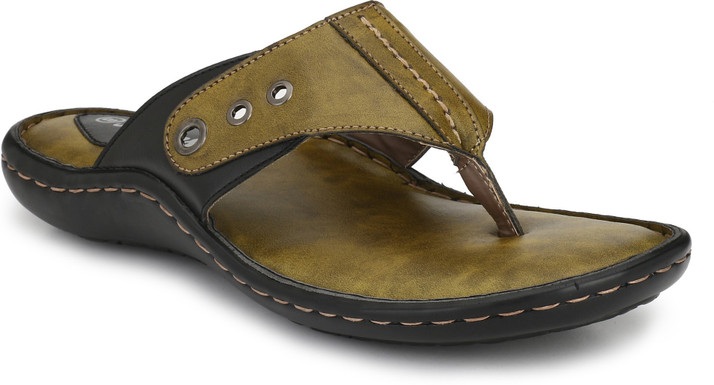 shences tan leather slippers