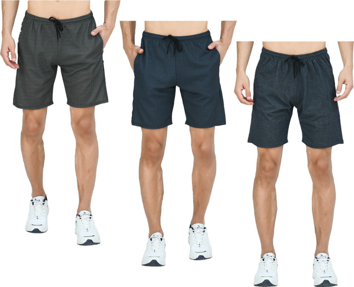 Indistar Solid Men Multicolor Bermuda 