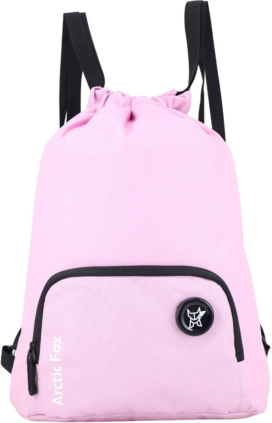 Arctic Fox Fuchia pink Drawstring Bag 