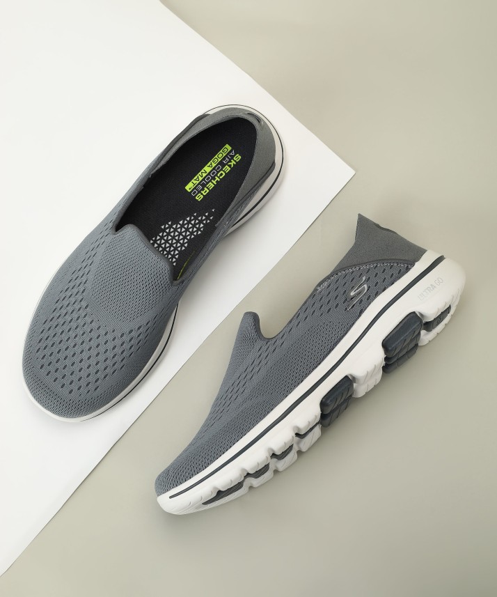 skechers grey walking shoes