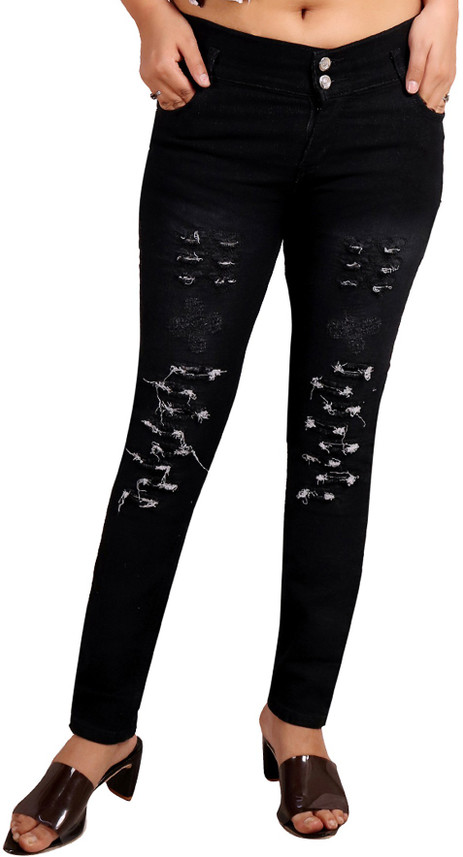 NEON-9 Slim Girls Black Jeans - Buy 