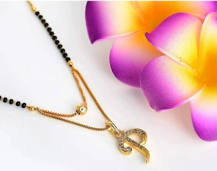 design P naam ka mangalsutra gold 