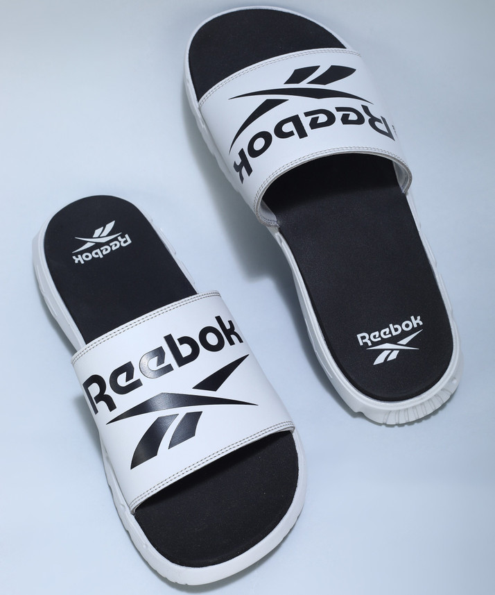 reebok printed vector slides