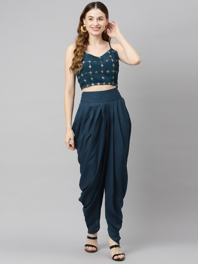 Mode Connection Women Top and Dhoti 