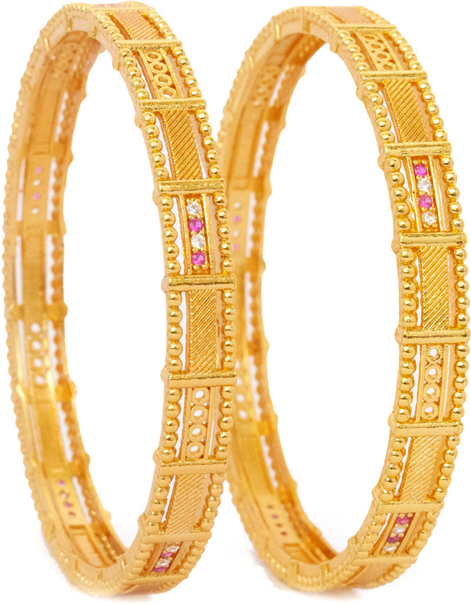 LEXMO Brass Diamond Gold-plated Bangle 