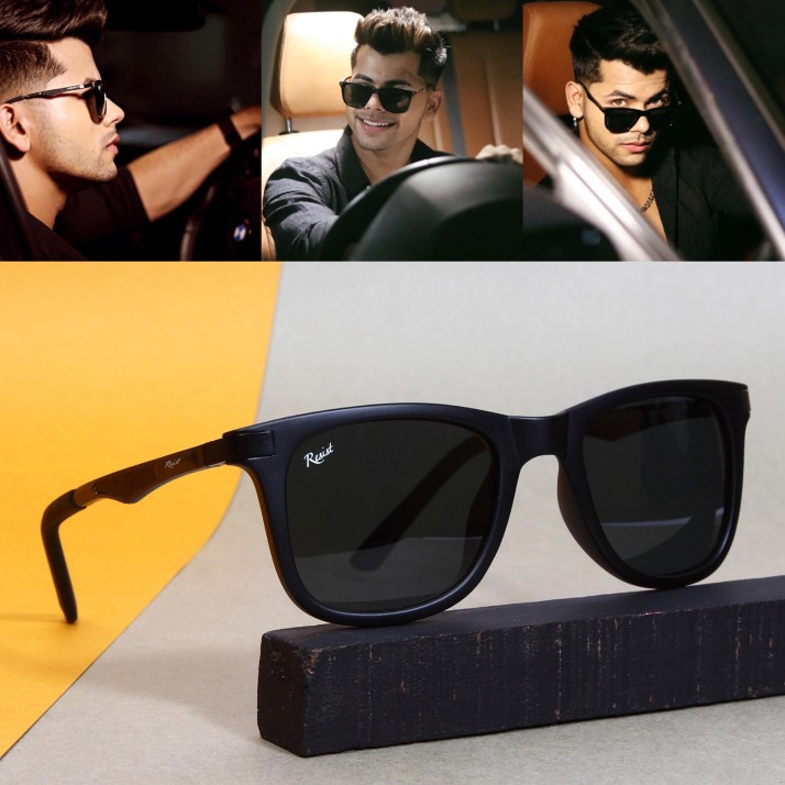 mens black wayfarer sunglasses