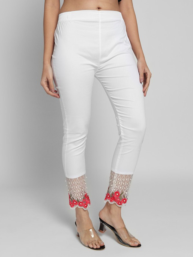 taj collection Slim Fit Women White 