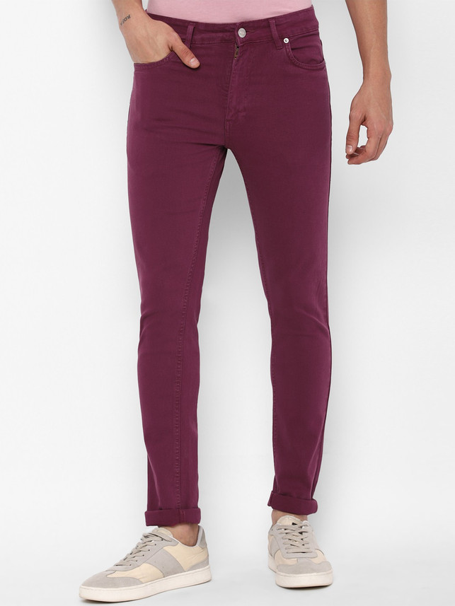 FOREVER 21 Slim Men Red Jeans - Buy 