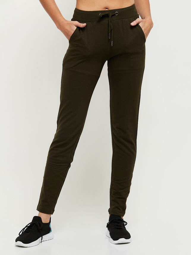 MAX Solid Women Green Track Pants - Buy 
