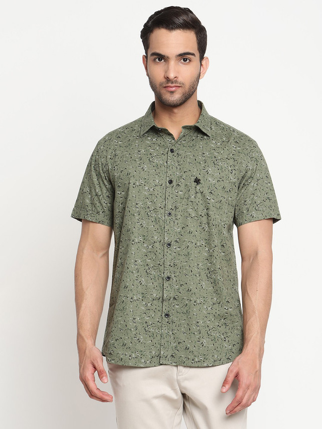 Buy CANTABIL Men Printed Casual Dark 