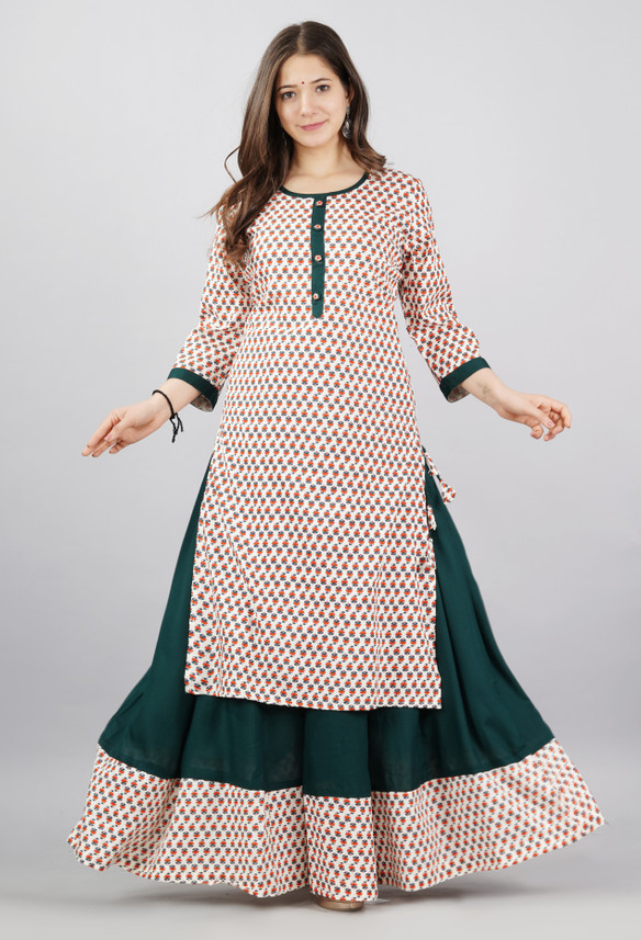 GHERDAR Women Kurta and Skirt Set - Buy 