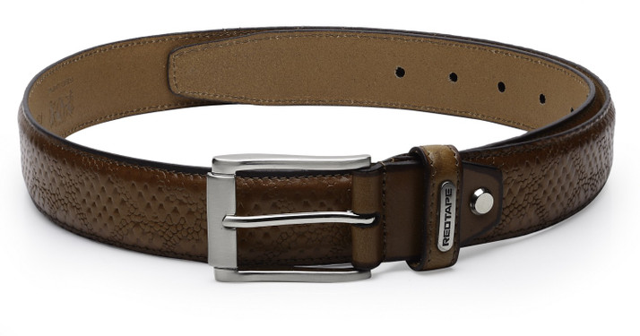 RED TAPE Men Formal Tan Genuine Leather 