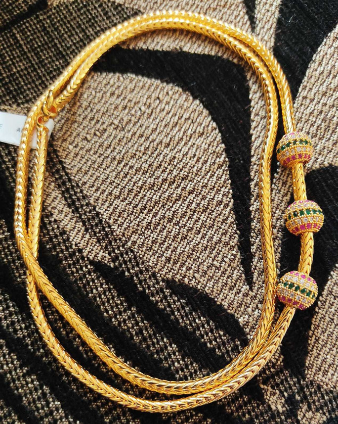 RJ FASHION MUGAPPU THALI CHAIN Cubic 