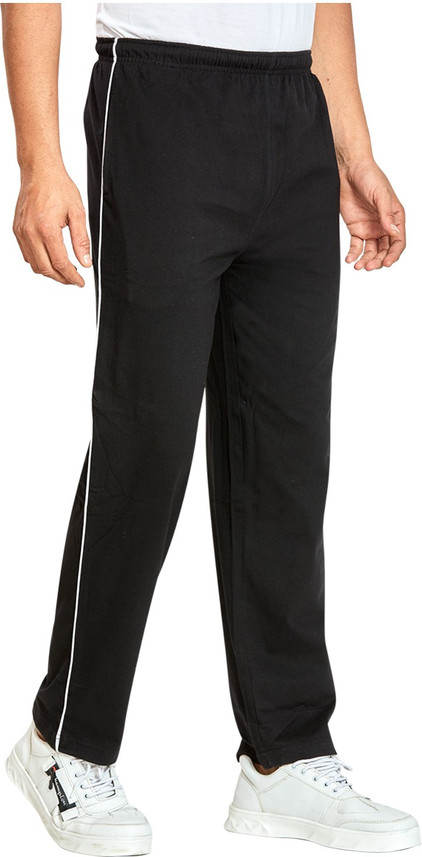 Manly Solid Men Black Track Pants - Buy 