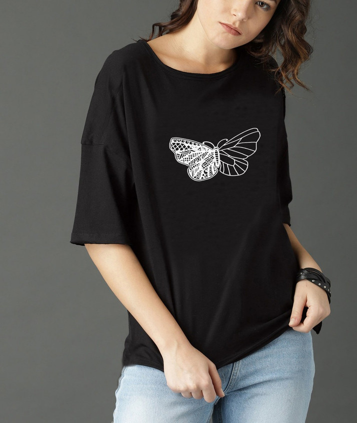 AMEVI Graphic Print Women Round Neck 