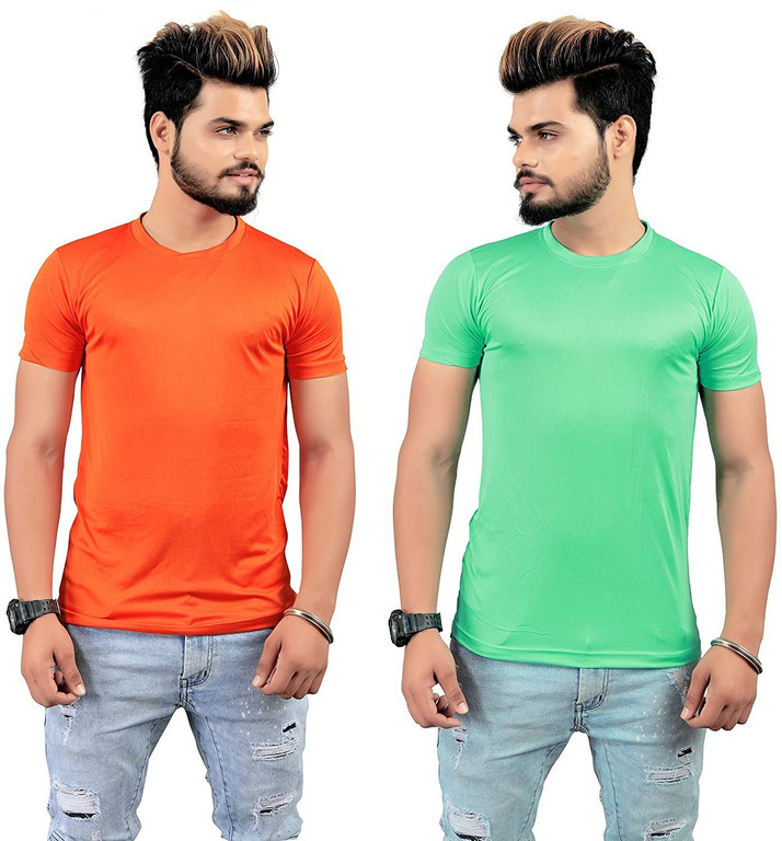 RAJMANTRA CREATION Solid Men Round Neck 