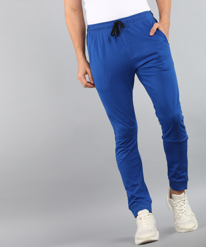 Arrow Sport Solid Men Blue Track Pants 