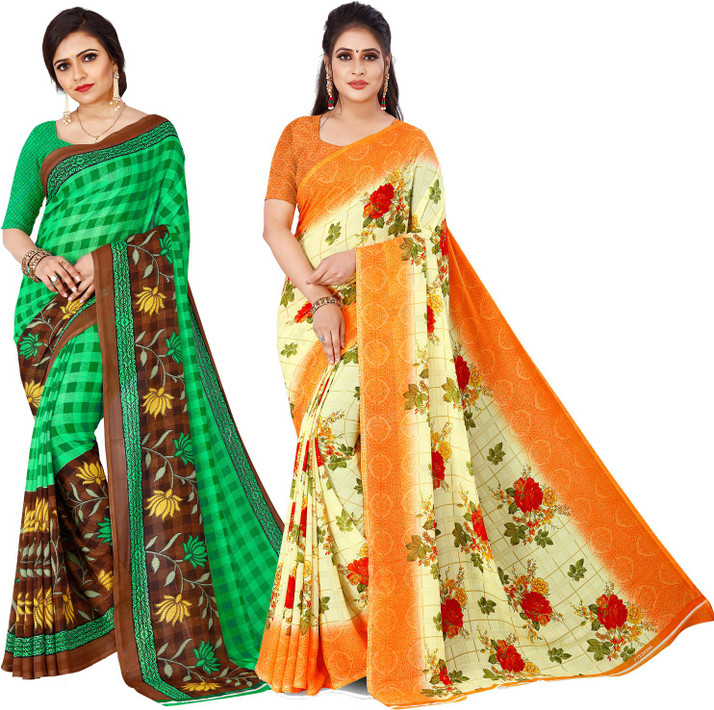 Buy Anand Sarees Floral Print Daily 