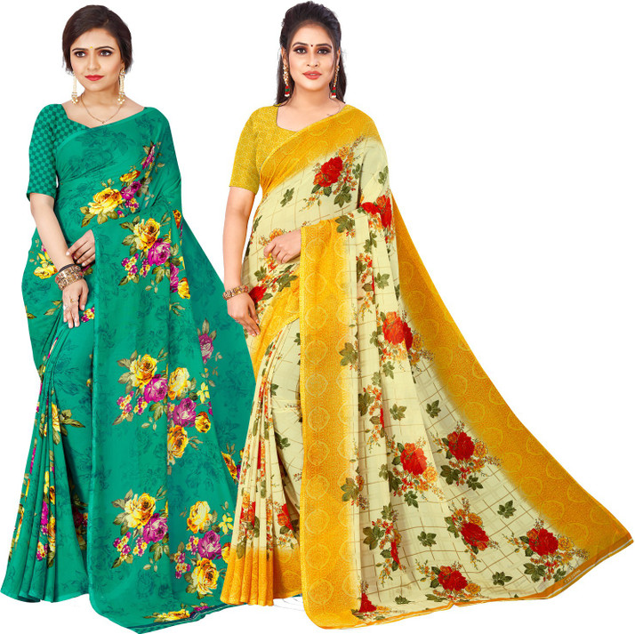 Buy kashvi sarees Floral Print Daily 
