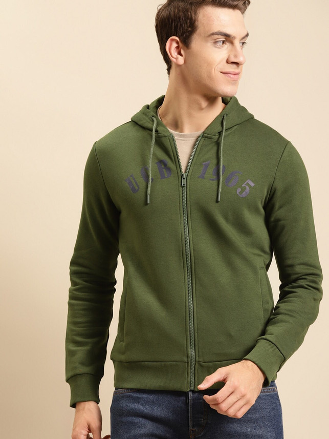 Sleeve Solid Men Sweatshirt 