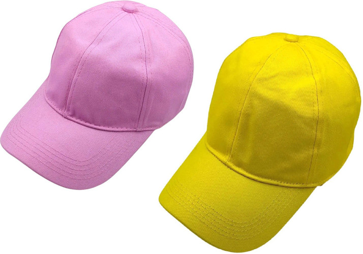 Cotton Baseball Pink \u0026 Yellow Cap 