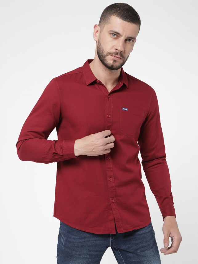 wrangler maroon shirt