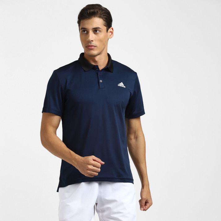 ADIDAS Sports Men Polo Neck Blue T 