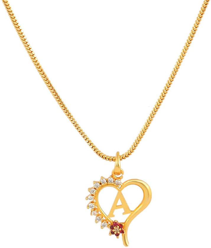 Gold-plated Diamond Alloy Pendant Set 